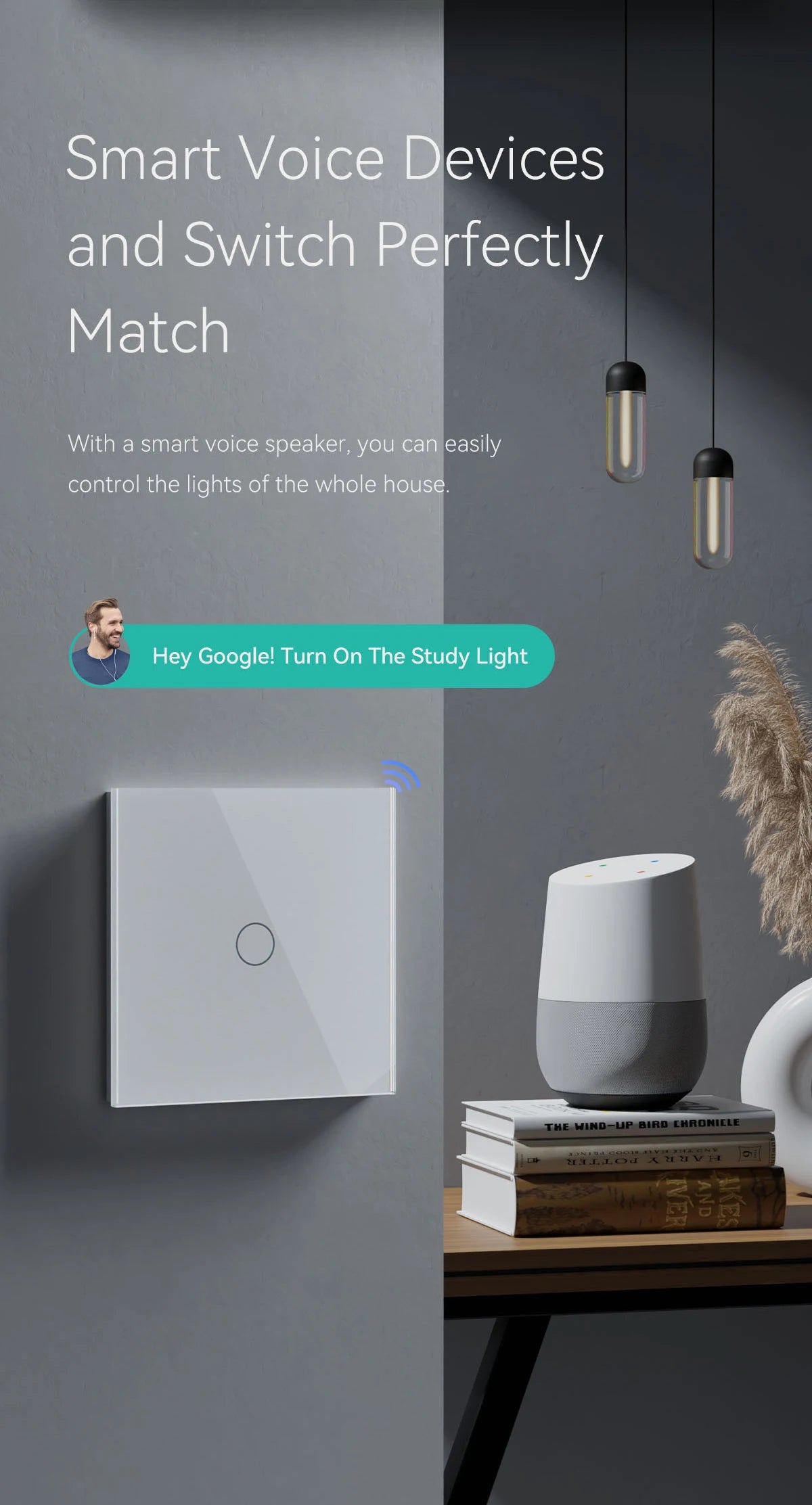 BSEED Wifi Touch Schalter Wand Licht Schalter Mit EU Buchse USB Typ-C Stecker Tuya Smart Leben Alexa Yandex App Steuerung Glas Panel.