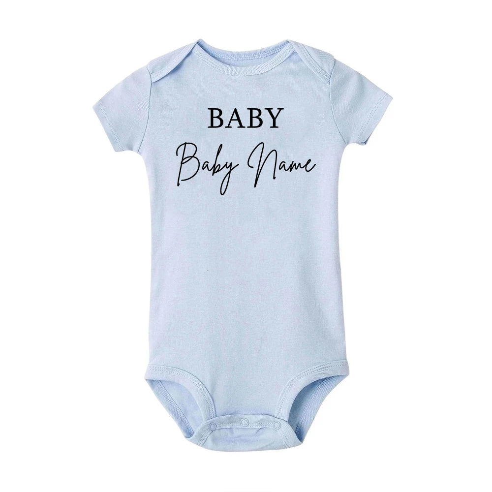 Personalisierter Name Baby Body Benutzerdefinierter Name Neugeborene Süße Kleidung Kleinkind Sommer Kurzarm Overall Unisex Kleinkind Dusche Geschenk.