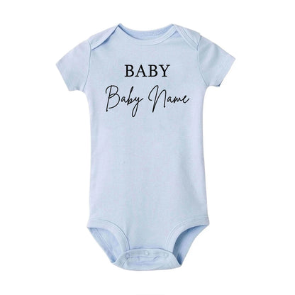 Personalisierter Name Baby Body Benutzerdefinierter Name Neugeborene Süße Kleidung Kleinkind Sommer Kurzarm Overall Unisex Kleinkind Dusche Geschenk.