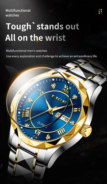 LIGE 2025 brand luxury women's watches waterproof luminous date day Ladies Watch stainless steel quartz watches for women reloj.