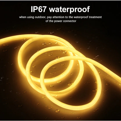 360 Round LED Neon Tube 220V Led Strip Light 120leds/m 2835 Flexible Tape Led Lights IP67 Waterproof for Indoor Outdoor Decor.