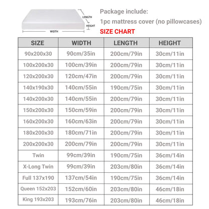 Waterproof Mattress Protector with Zipper Soft & Breathable Noiseless Mattress Cover for Single or Double Bed, Queen/King Size.