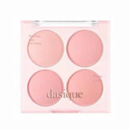 Korean Dasique 4 Colors Blush Powder Velvet Peach Pink Blush Palette Sweet Natural Cheek Contour Tint   Korean Makeup Cosmetics.