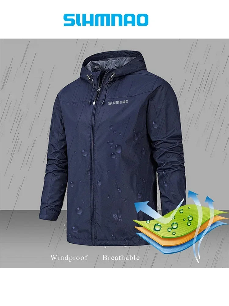 2025 New men's Autumn/Winter Jacket Motorcycle windproof jacket Mountaineering jacket Waterproof fishing raincoat casual coat.