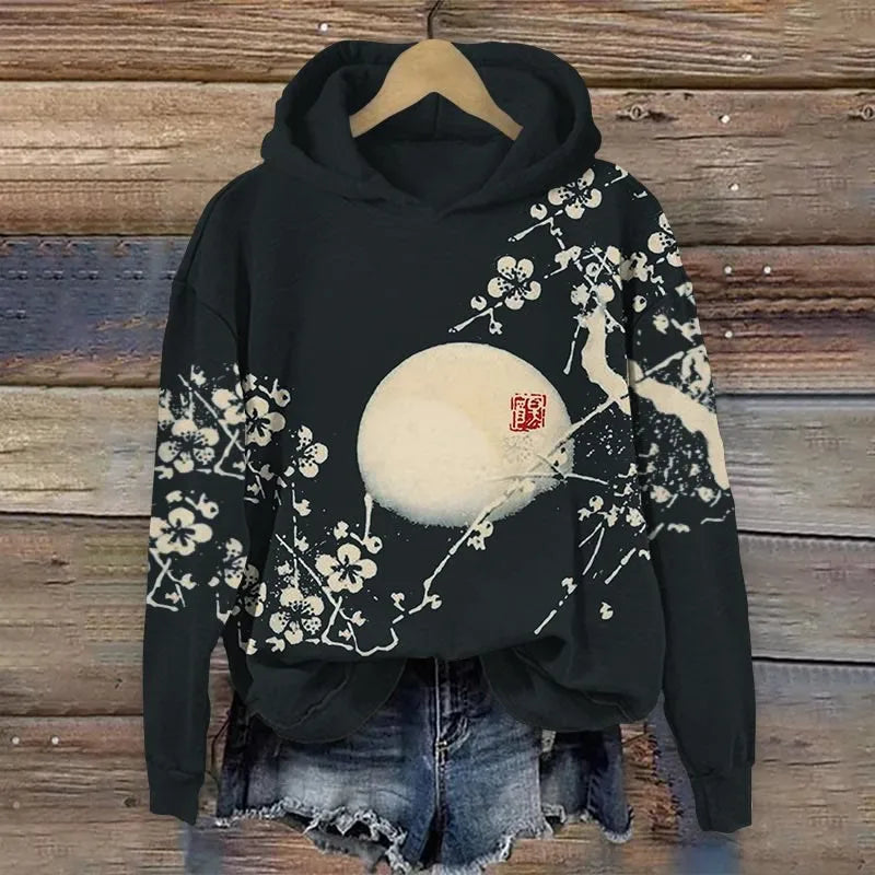 Flower Floral 3D Print Hoodies Women's Fashion Hooded Sweatshirts Streetwear Pullover Y2K Tops Tracksuit Unisex Coat Clothing.
