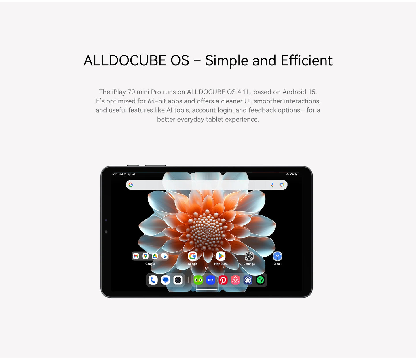 ALLDOCUBE iPlay70 mini Pro Tablet 8.4" 90Hz Display MT8791 16GB（8GB+8GB Virtual）RAM 256GB ROM 4G LTE 6050mAh Android15