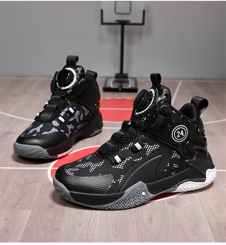Kids Basketball Shoes Boys Sneakers Non-slip Child Trainer Basket Shoes Outdoor Children Sport Shoes