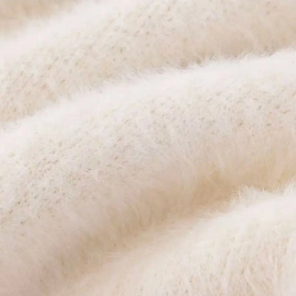 Vintage Preppy Kawaii Cartoon Jacquard Pullover Süße Harajuku Lose Grunge Pullover Y2k Ästhetische Frauen Weiße Gestrickte Pullover.