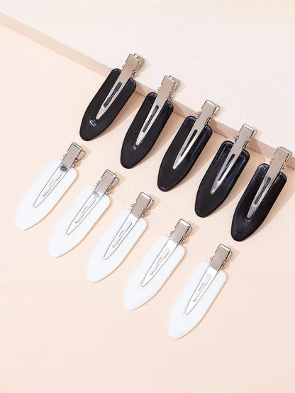 10pcs/set No Bend Seamless Hair Clips Side Bangs Barrette Makeup Washing Face Accessories Women Girls Styling Hairpins.