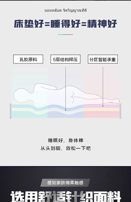 Latex-Matratzenbezug, Bodenschlafmatte, Studentenwohnheim, einzelne Tatami-Matratze für Kinder