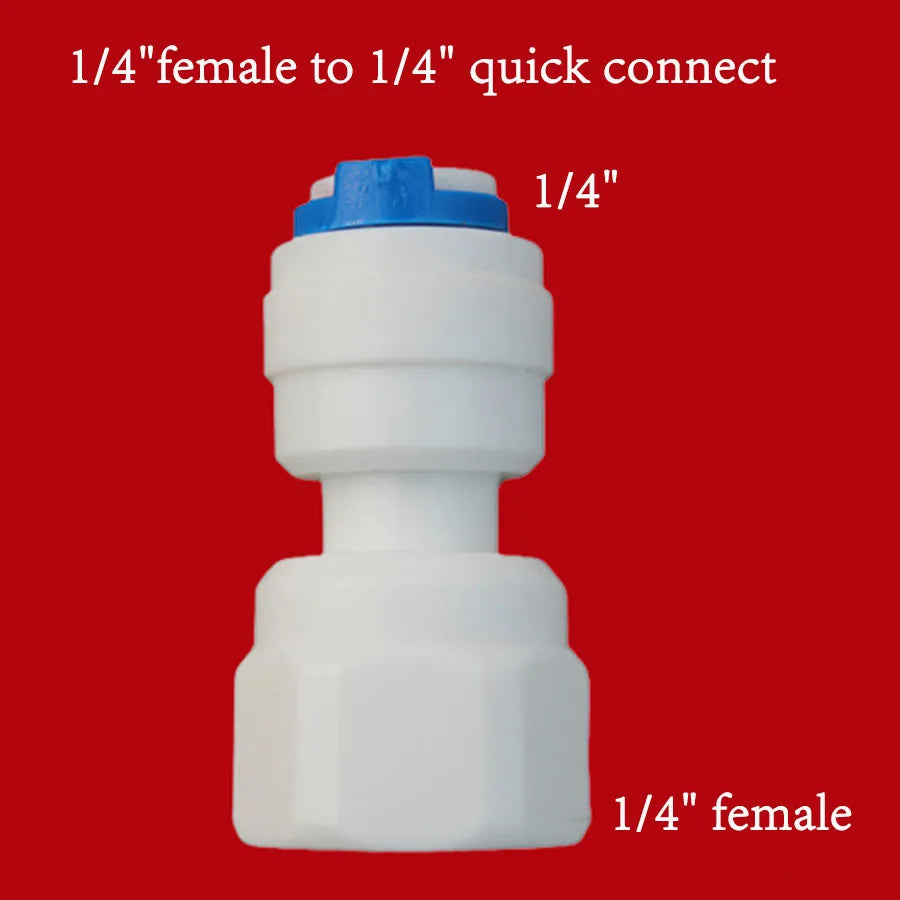 Water Purifier Accessories 1/4" 3/8" OD Hose To 1/4" 3/8" 1/2" Aquarium Quick Fitting RO Water Plastic Pipe Coupling Connector