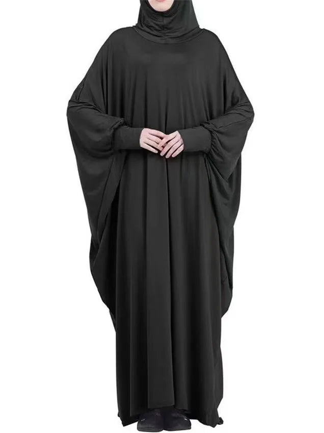 2025 New Ramadan Eid Hooded Muslim Abaya Women One Piece Amira Prayer Garment Hijab Dress Turkey Kaftan Robe Maxi Gown Clothing.