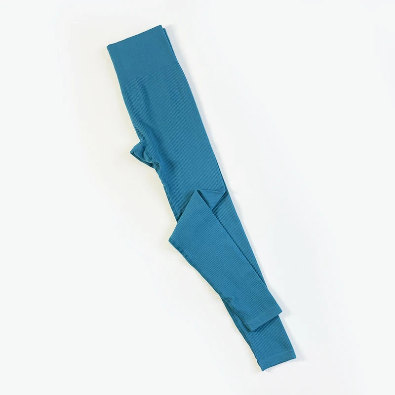 Ribbed Seamless Yoga Leggings For Gym High Waisted Push Up Sport Women Fitness Pants Workout Tummy Control Tights Female Legging