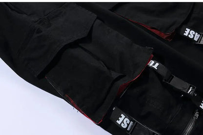 Men Joggers Cargo Pants Multi-pocket Elastic Waist Harem Pants Men Casual Hip Hop Streetwear Sweatpants Pencil Pants Techwear.