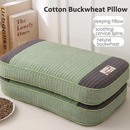 Sobakawa Traditional Buckwheat Standard Size Pillow Organic Cotton with Natural Technology for Cool Sleep Bed Sleep Pillow.