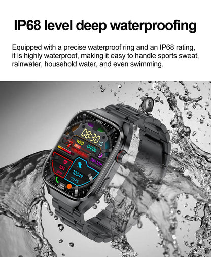 2025 New AI Intelligent Diagnosis ECG+PPG Smartwatch Health Protection Blood Lipids Uric Acid Heart Rate BT Call Smart Watch Men