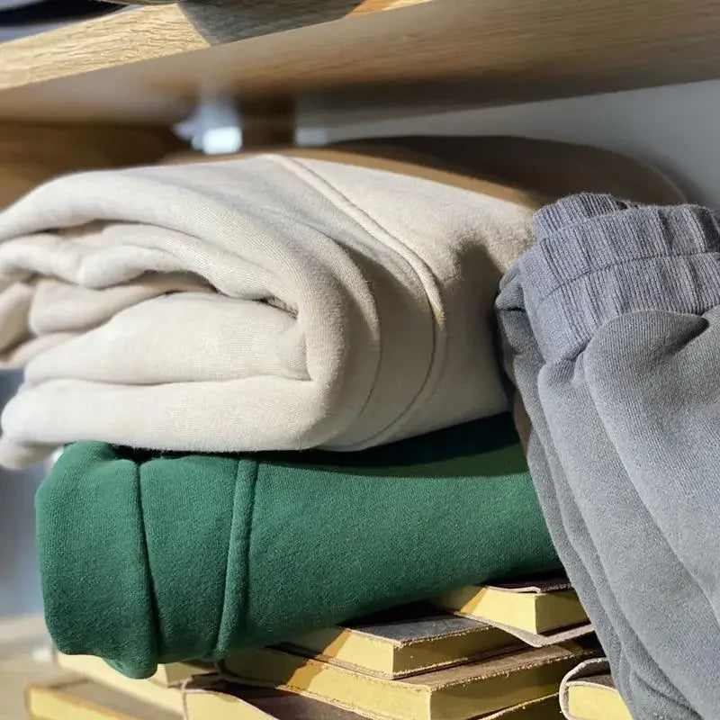 Autumn/Winter 150kg American Retro Cuffed Casual Trousers Men's Korean Slimming Patchwork Fleece-lined Harem Trousers Sweatpants.