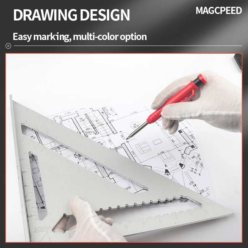 Heiße 2,8mm Markierung Druck bleistift solide Zimmermann Schreiber Schreiner mit Anspitzer für die Holz bearbeitung Zeichnung Briefpapier.