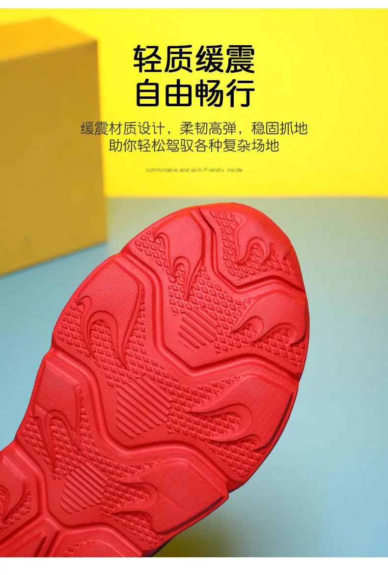 Disney Boys Shoes LED Lights Cartoon Autumn Children's Sports Shoes Leather Non-slip Children's Running Shoes Sneaker Size 25-35.