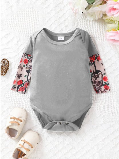 Sommer Baby Boy Kleidung Body suits Mode Neugeborenen Stram pler gefälschte zwei tätowierte Ärmel Baumwolle bequeme Baby Bodysuit Einteiler.