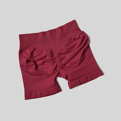 2025 Seamless Yoga Shorts Women Fitness Sports Biker 4.5" Low Ribbed Band Gym Shorts Workout Scrunch Butt Impact Leggings.