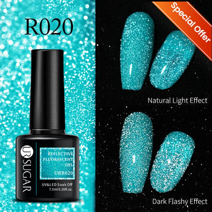 UR SUGAR 7/7.5ml Summer Blue Silver Gel Nail Polish Semi Permanent High Quality Soak Off UV LED Varnishes Nails Art Manicure