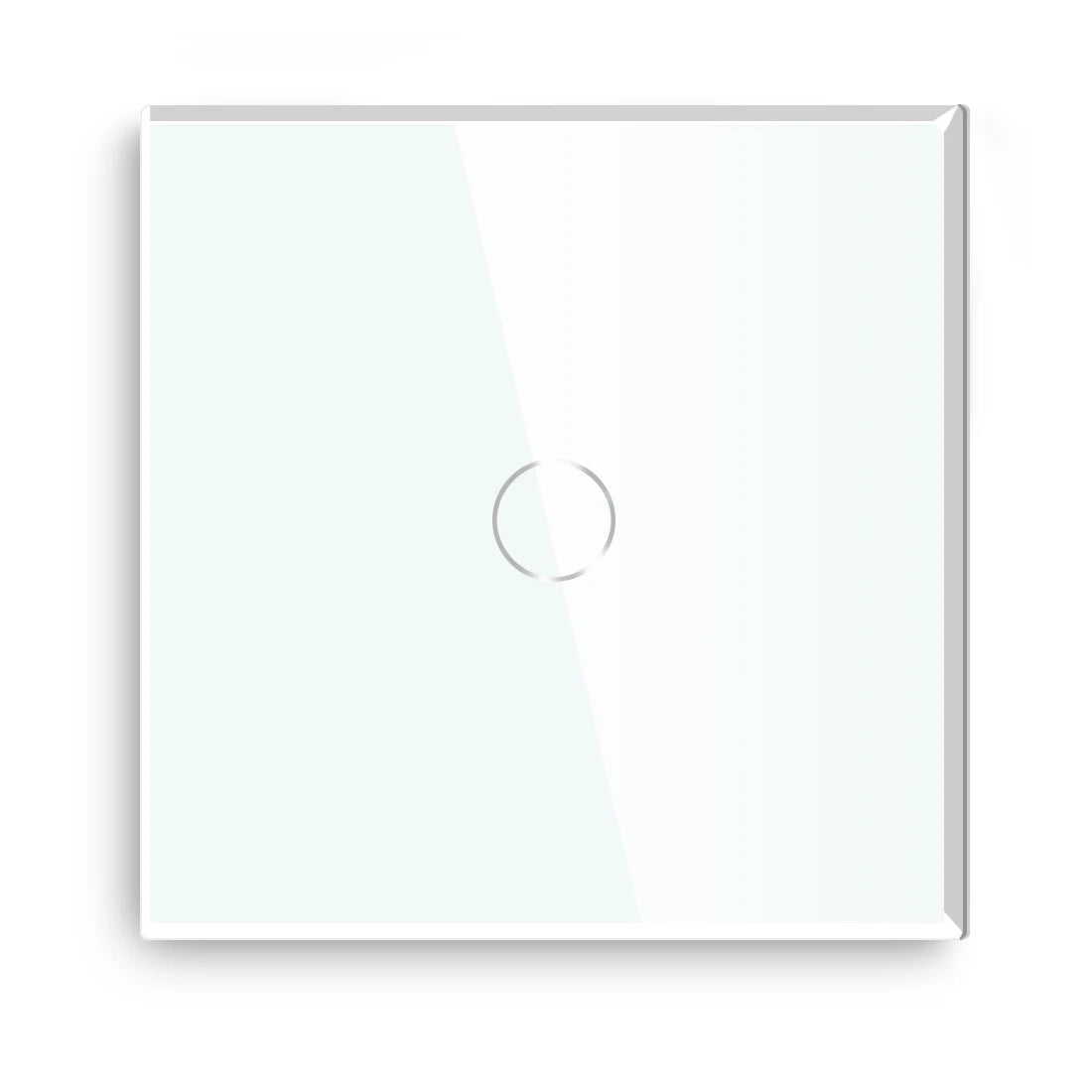 BSEED Touch-Schalter, 1/2/3 Gang, 1-Wege-Wandlichtschalter, blaue LED-Hintergrundbeleuchtung, Glas, Sensorbildschirm, Heimschalter, Weiß, EU-Standard