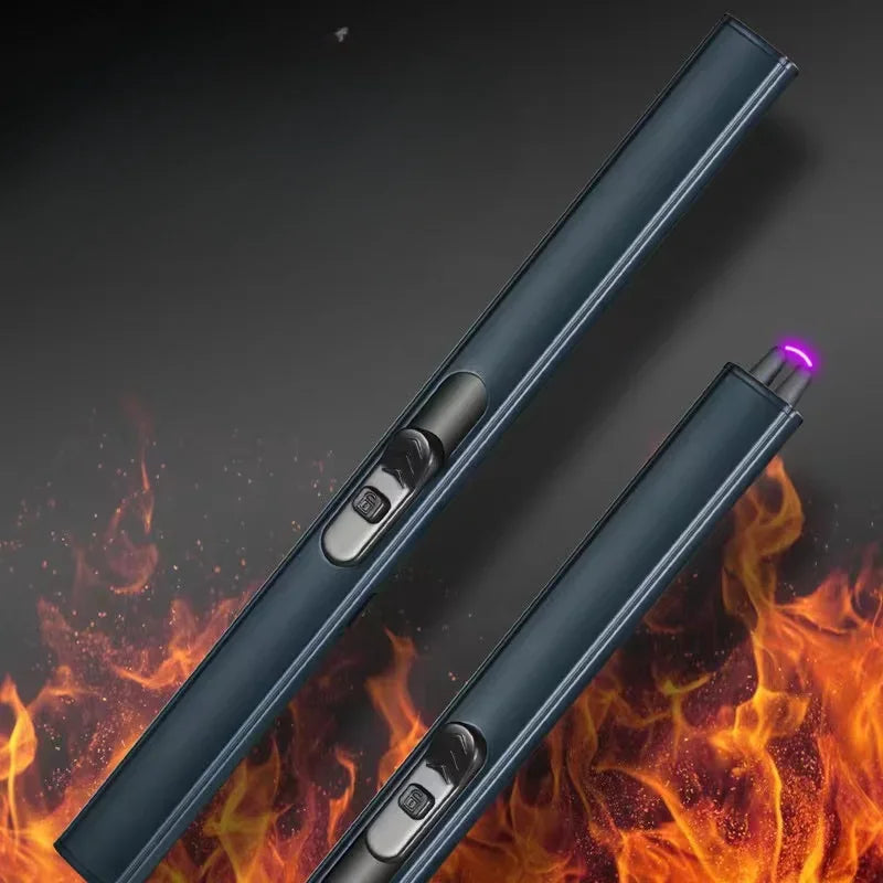 2024 Outdoor Barbecue USB Arc Lighter Rechargeable Long Kitchen Gas Stove Lighter Windproof Plasma Arc Flameless Lighter.