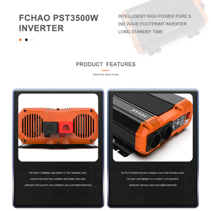 FCHAO Pure Sine Wave Inverter 12V 24V 48V To 220V 230V LCD Display Auto Accessories Power Converter For Home Camping  And RV.