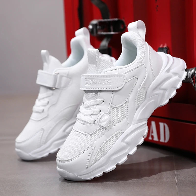 Girl's Fashion Sneakers Lovely Girls Sneaker Outdoor Breathable Mesh Flat Sport Shoes Kids Casual School Walking Shoe Antislip