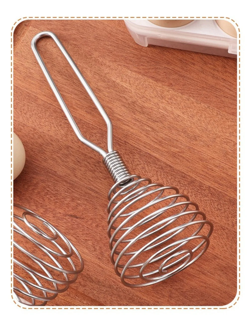 New Stainless Steel Manual Press Type Egg Beater Creative Honey Spoon Mixer Milk Jam Stirring Spoon Kitchen Baking Cooking Tools.