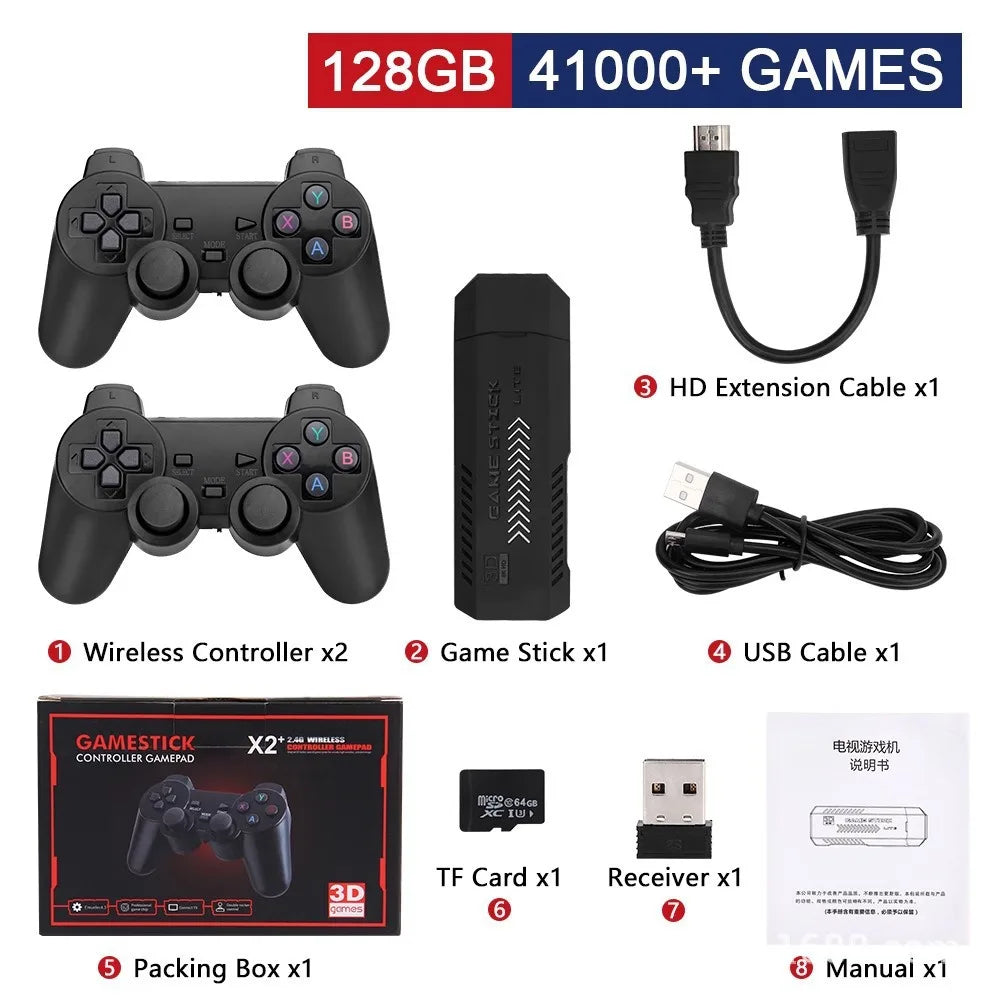 X2 Plus 256G 128G 64G GD10 Pro 4K Game Player 3D HD Retro Video Game Console Wireless Controller TV 50 Emulator For Kids Gifts.
