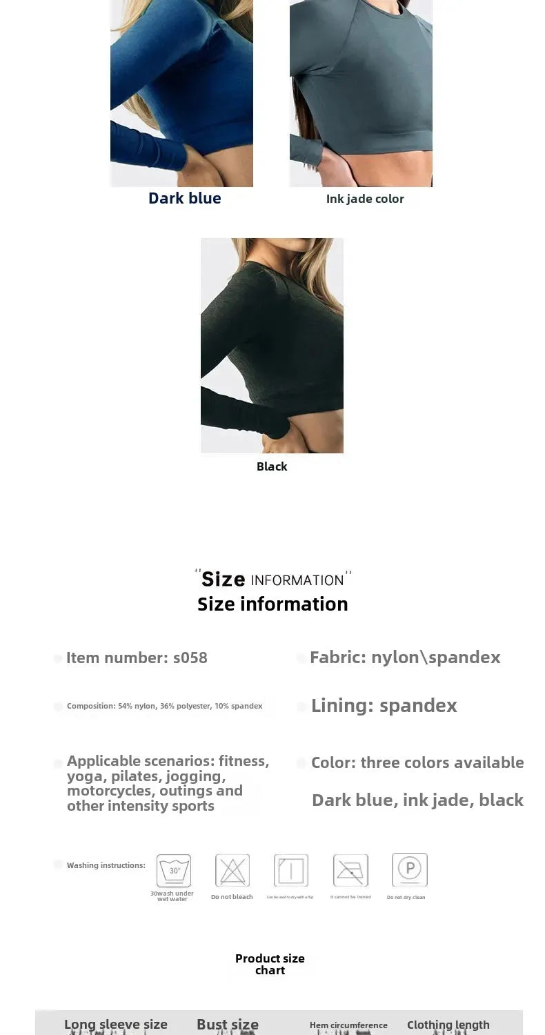 Plus Size Seamless High-Waisted Yoga Suit Long Sleeve Quick Dry Fitness Apparel Women's Promoting Legs Slimming Sportswear.