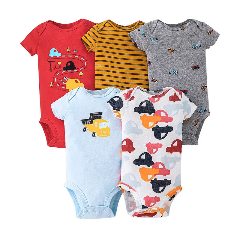 5 Pairs Neugeborenen Baby Body Kurzarm Infant Overall Kurzarm Baumwolle Overalls Neugeborenen Overall Kinder Baby Roup