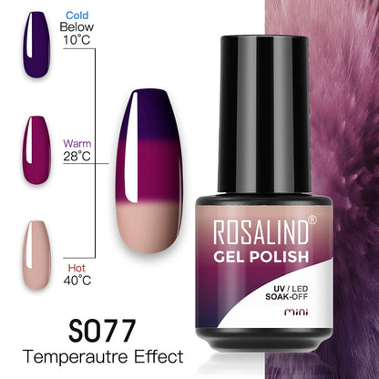 ROSALIND Red Series UV Nail Gel Hybrid Varnish Semi Permanent For Manicure Art Nail Polish Matt Base Top Coat Gel Nail Polish