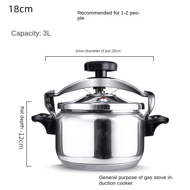 304 Stainless Steel Pressure Cooker Small Household Mini Explosion-proof Pressure Cooker Gas Induction Cooker Universal.