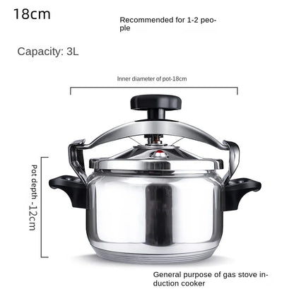 304 Stainless Steel Pressure Cooker Small Household Mini Explosion-proof Pressure Cooker Gas Induction Cooker Universal.