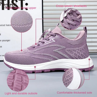 2025 Spring Women's Casual Sports Shoes Breathable and Comfortable Outdoor High Quality Single Shoes Trendy Women's Shoes.