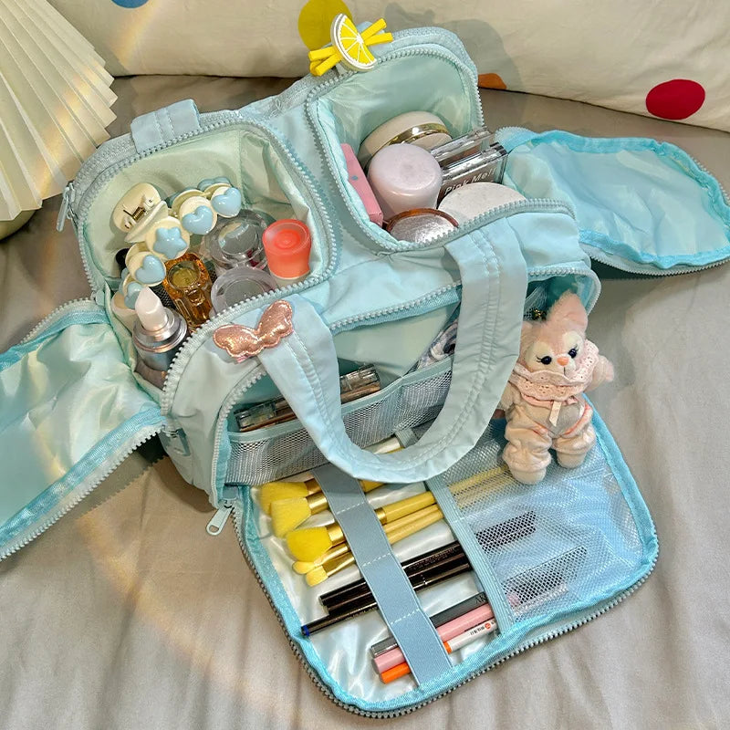 New Women's Cosmetic Bag Portable Storage Bag Large Capacity Luxury Makeup Bag Travel Organizer Essentials Toiletry Bags.