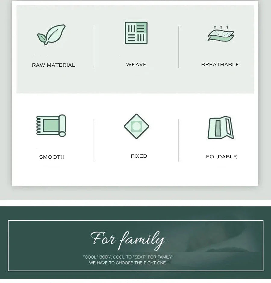 WASART Summer bamboo rattan mat adult children cool sleeping mat sheet 90/150/180cm portable foldable double bed protection pad.