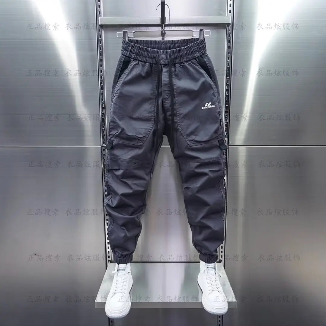Multi-Pocket Cargo Hosen Einfarbig Casual Harem Bleistift Hosen Outdoor Jogging Jogginghose Luxus Marke männer Kleidung.