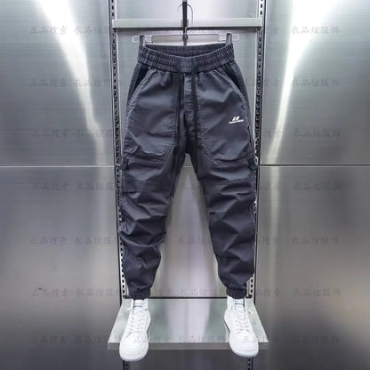Multi-Pocket Cargo Hosen Einfarbig Casual Harem Bleistift Hosen Outdoor Jogging Jogginghose Luxus Marke männer Kleidung.