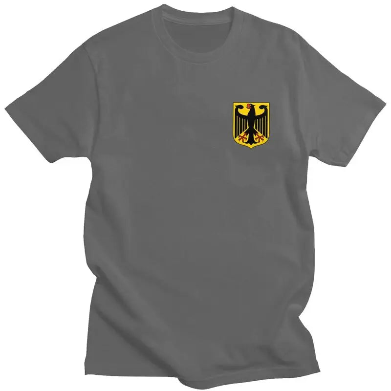 Custom Male Coat Of Arms Of Germany T Shirt Short Sleeve Cotton Tshirt T-shirt Leisure German Flag Eagle Tee Slim Fit Clothing.