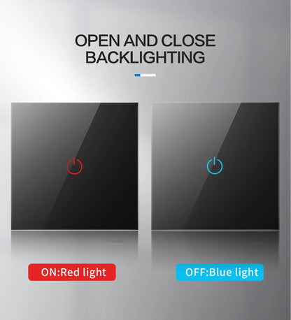 BONDA Smart Switch Alexa RF433 Keine neutrale Tuya-Steuerung funktioniert mit Google 1/2/3 Gang Smart Life Home Light WiFi Touch Switches 86