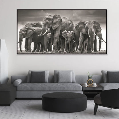 Walking Elephant Home Decoration Canvas Painting Modern Light Luxury Living Room Wall Art Posters High End Picture Print Artwork.