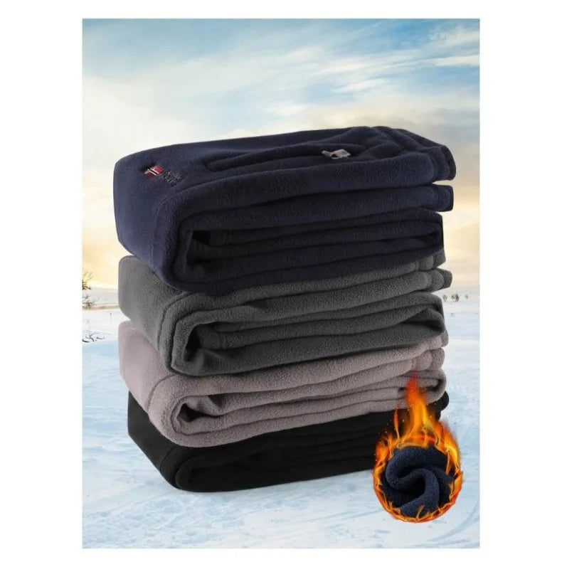 Men's Polar Fleece Pants Winter Thicken Warm Casual Fleece-Lined Jogging Sweatpants Men Loose Oversized Straight Trousers Male.
