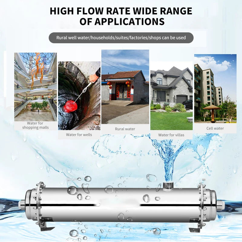 DIVEDEER Under-sink Water Purifier Central Whole-house High-flow Yellow Mud Water Tap Water Pipeline Filter Water Purifier.