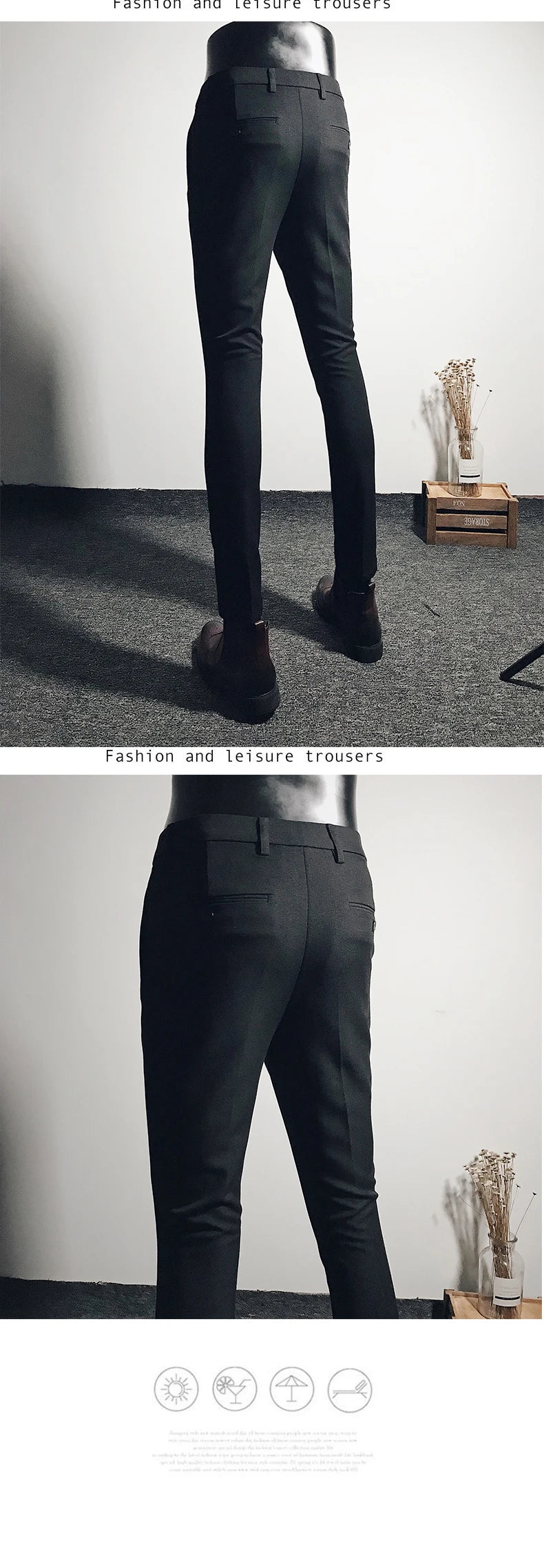 Men Suit Pants Formal Trousers Stretch Slim Pantalone Hombre Calça Masculina Solid Color Casual Dress Pants Fashion Men Clothing