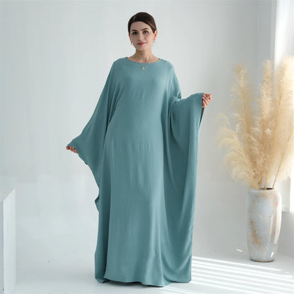 Ramadan Eid Baumwolle Leinen Khimar Abaya Set Dubai Muslim Sets Hijab Kleid Kaftan Abayas Kaftan Marocain Femme Vestidos Para Mujer
