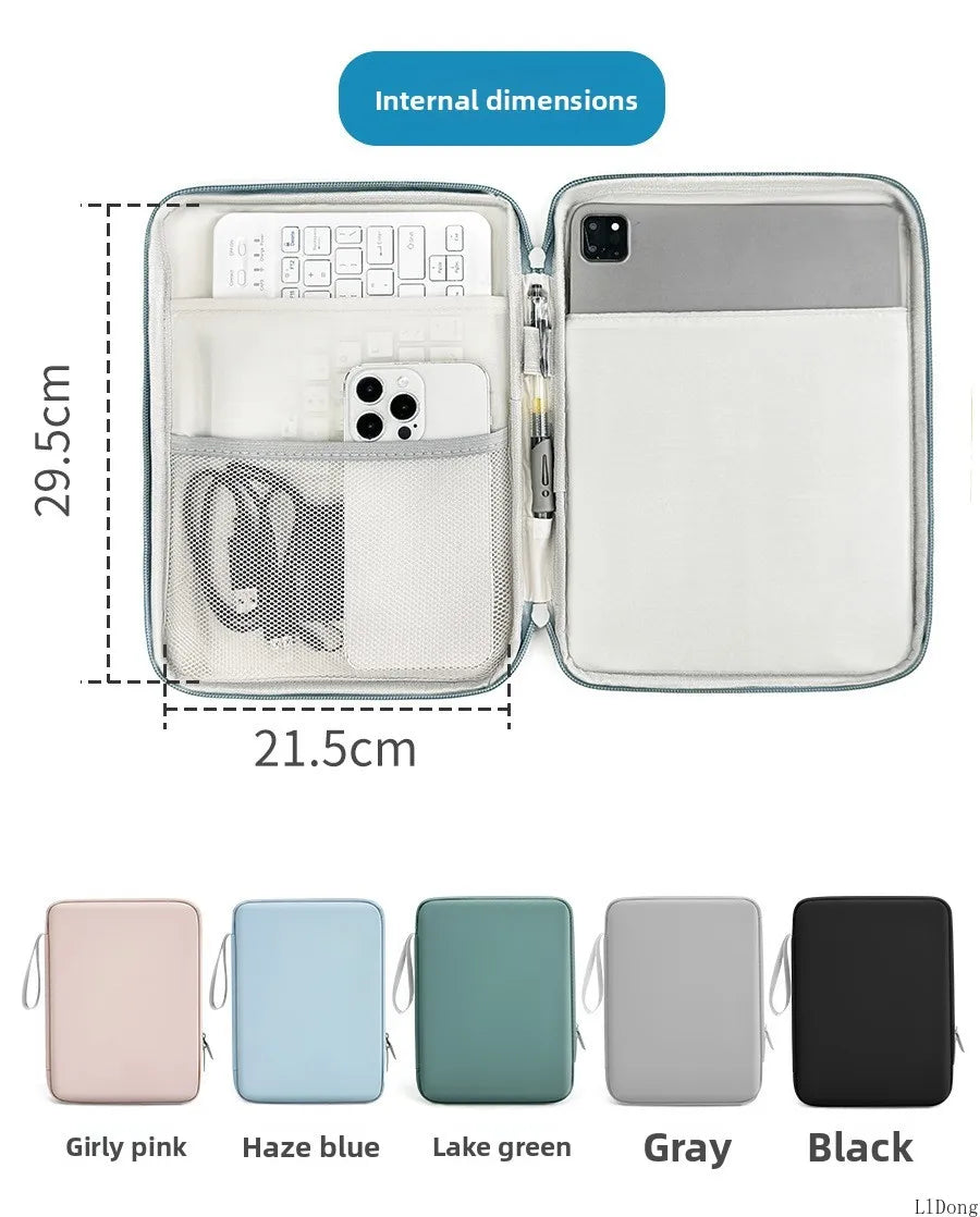 Tablet Cases Bag Sleeve 7.9-12.9 Inch Tablet pouch for IPad air case Pro Samsung Xiaomi Tablet pouch Shockproof  Multi Pockets.